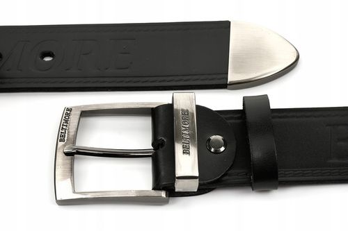 PASEK do spodni MĘSKI szeroki SKÓRZANY CZARNY r100 na Arena.pl