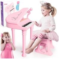 PIANINKO ORGANY DLA DZIECI KEYBOARD MP3 PIANINO NAUKA GRY GRANIA + MIKROFON