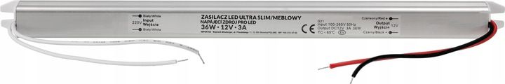 Zasilacz LED Ultra Slim 3A 36W 12V zdjęcie 3