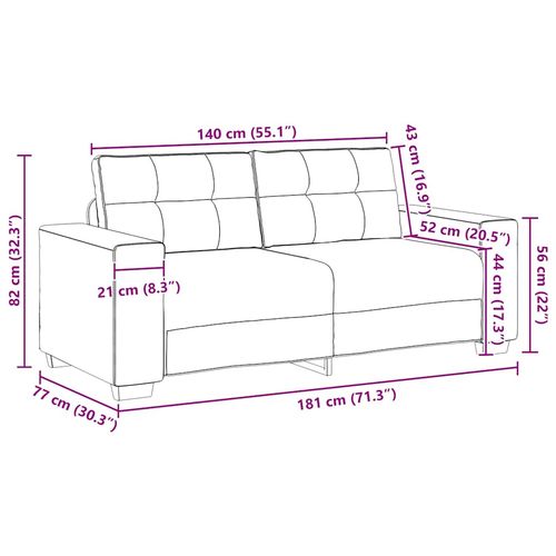 Sofa dwuosobowa czarna 140 cm aksamitna na Arena.pl