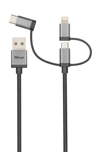 3-in-1 micro-USB USB-C Lightning kabel 480Mbps 1m na Arena.pl