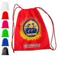 WOREK PLECAK SPORTOWY NA WF DLA DZIECI - STRAŻAK SAM + IMIĘ! BAJKA POŻAR