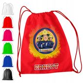 WOREK PLECAK SPORTOWY NA WF DLA DZIECI - STRAŻAK SAM + IMIĘ! BAJKA POŻAR