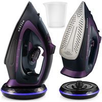 ŻELAZKO BEZPRZEWODOWE PAROWE 2600W, CERAMICZNA POWŁOKA, PRASOWANIE PIONOWE