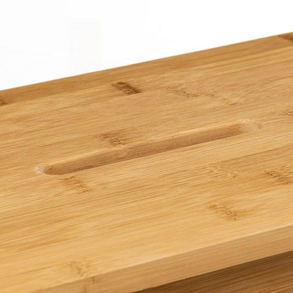 Taboret/ podnóżek z 2 stopniami bambusowy zdjęcie 4