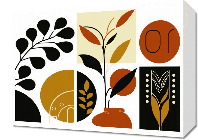 Obraz 40x30cm Kolaż Botaniczny zdjęcie 1