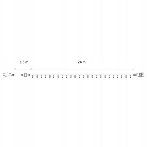 LAMPKI CHOINKOWE 300LED 24m zewnętrzne GRUBE ZIMNE BIAŁE + NIEBIESKI FLASH na Arena.pl