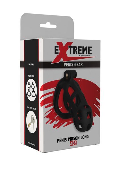 Penis Prison Cock Cage Long Black zdjęcie 2