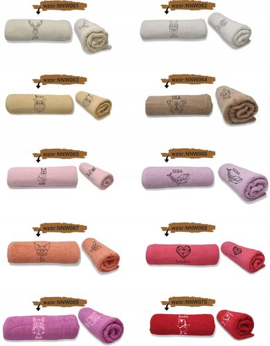 Ręcznik do przedszkola szkoły Z HAFTEM IMIENIEM personalizowane na Arena.pl