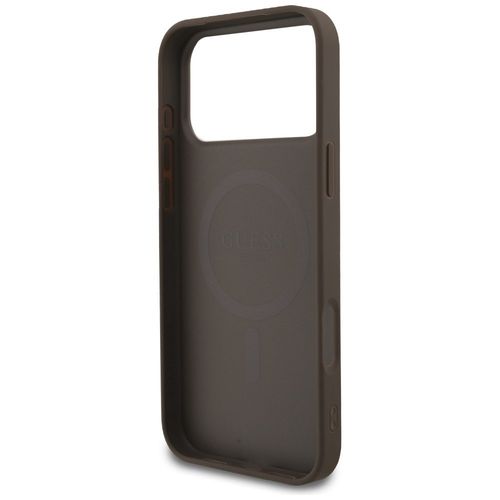 Etui Guess 4G Ring Classic Logo MagSafe do iPhone 17 Pro Max brązowy na Arena.pl