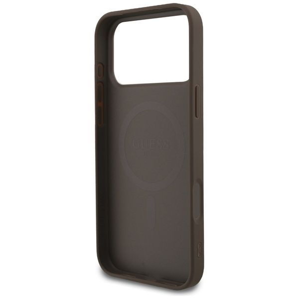 Etui Guess 4G Ring Classic Logo MagSafe do iPhone 17 Pro Max brązowy zdjęcie 7