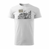 Koszulka z górami w góry turystyczna z Tatrami Tatry Kasprowy Wierch trekkingowa męska biała REGULAR M