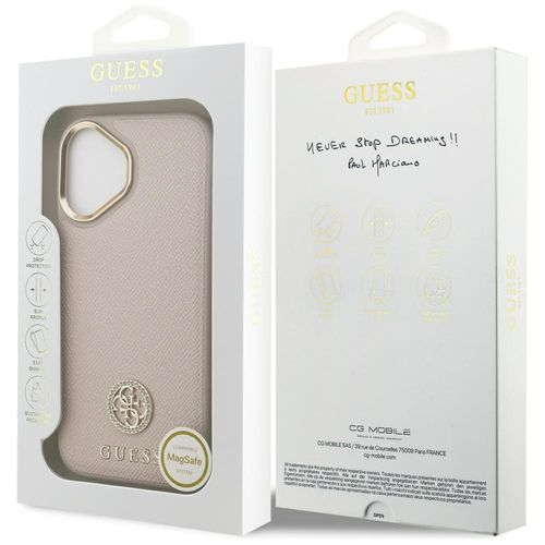 etui guess grained strass logo magsafe   do iphone 17 różowy na Arena.pl