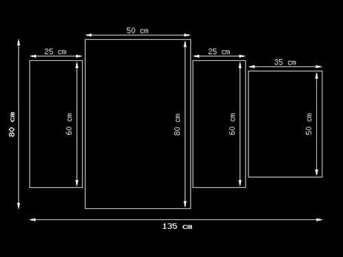135CM 80 OBRAZ 4 ELEM MALOWANE MAKI ZÓŁCI ŚCIENNY na Arena.pl