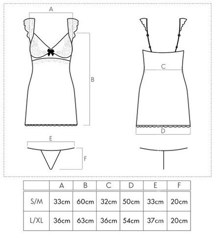 ELEGANCKA KOSZULKA Z KORONKĄ CZARNA STRINGI S/M na Arena.pl