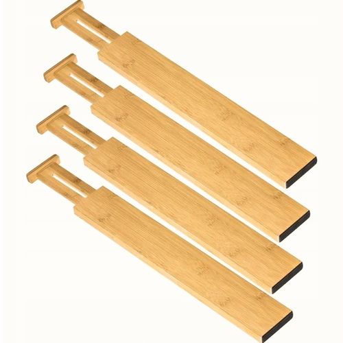 Przegrody do szuflad rozsuwane bambusowe organizer separator na Arena.pl
