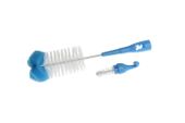 Szczotka do czyszczenia butelek i smoczków z gąbką - niebieski MIŚ