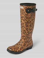 Hunter Kalosze z detalem z logo średniobrązowy WFT2252RMA roz.42