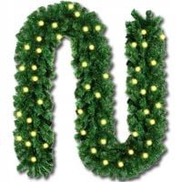 GIRLANDA CHOINKOWA ŚWIĄTECZNA SZTUCZNA ZIELONA LED GĘSTA ŁAŃCUCH 300CM