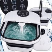 MASAŻER DO STÓP WODNY HYDROMASAŻ ISAJ FT1 z PODGRZEWANIEM DOTYKOWY SKŁADANY