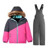 SMONTY Dziecięcy Dwuczęściowy Kombinezon Narciarski Szary XS