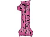 Balon foliowy "cyfra 1", fioletowa, Myszka Miki (Mickey Mouse), 66 cm [balo