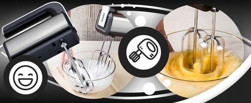 MIKSER RĘCZNY ROBOT KUCHENNY 300W TURBO TRZEPACZKI HAKI 5 PRĘDKOŚCI na Arena.pl