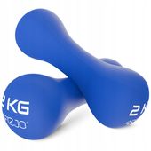 HANTELKI WINYLOWE DO TRENINGU FITNESS OBCIĄŻENIE WZMOCNIENIE MIĘŚNI 2x2 KG