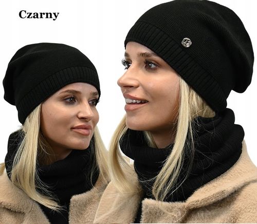 Komplet Czapka z Tubą Znakomita Jakość Czarny B1 na Arena.pl