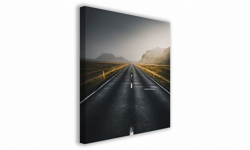 OBRAZ NA PŁÓTNIE 016 Droga na polach 60x60cm zdjęcie 1