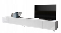 Stolik RTV Biały Połysk 300cm Wiszący Lub Stojący