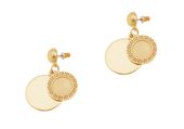 kolczyki monety na okrągłej blaszce (p21/wio/06au)