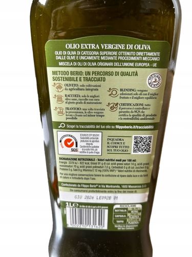 Olio Extra Vergine Filippo Berio włoska masterchef 1l na Arena.pl