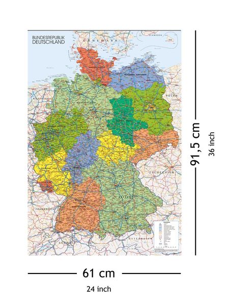 Mapa Niemiec - plakat 61x91,5 cm zdjęcie 5
