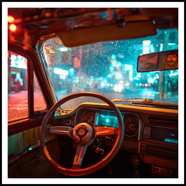 Plakat 90x90cm Nocny Kierowca zdjęcie 3