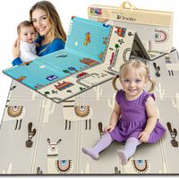 MATA PIANKOWA EDUKACYJNA SKŁADANA DLA DZIECI DUŻA XXL 180x200