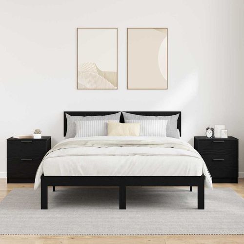 Szafka Nocna z szufladą 2 pcs Czarny dąb 45 x 39 x 50 cm na Arena.pl