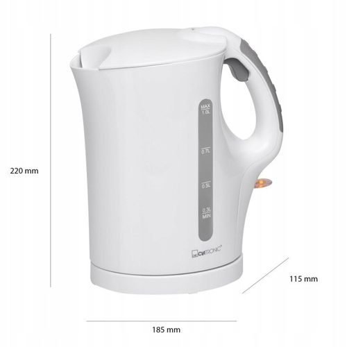 CZAJNIK ELEKTRYCZNY PODRÓŻNY TURYSTYCZNY BEZPRZEWODOWY CLATRONIC 900W na Arena.pl
