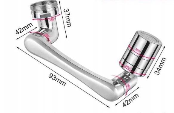 adapter do kranu przedłużka z aeratorem perlatorem zdjęcie 3