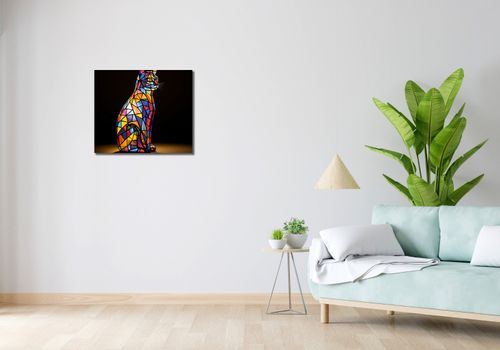 Obraz 60x50cm Koci Witraż na Arena.pl