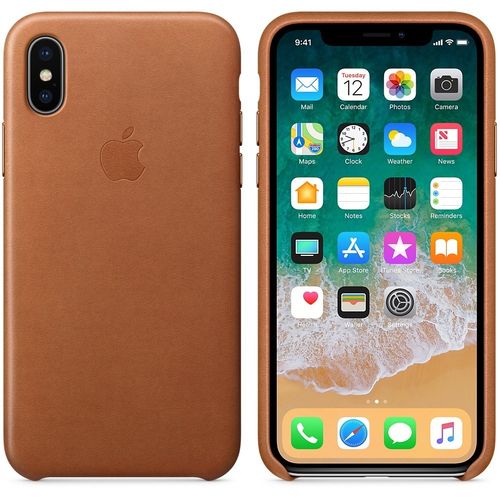 Apple iPhone X Leather Case - Saddle Brown na Arena.pl