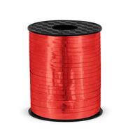 Wstążka tasiemka plastikowa do balonów czerwona błyszcząca