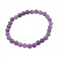 Bransoletka z kamieni naturalnych Ametyst lawendowy 6mm MF41054