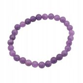 Bransoletka z kamieni naturalnych Ametyst lawendowy 6mm MF41054
