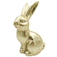 KRÓLIK WIELKANOCNY DUŻY ZŁOTY DEKORACJA ŚWIĄTECZNA FIGURKA OZDOBA 40 cm