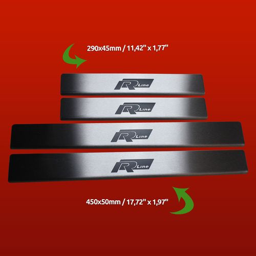 Listwa progowa VOLKSWAGEN POLO MK5 6R RLINE Stal nierdzewna 304 mat 4szt na Arena.pl