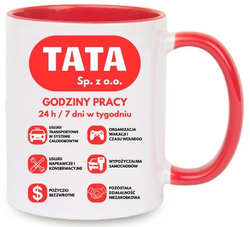 Kubek z nadrukiem śmieszny prezent na DZIEŃ OJCA dla TATY na Arena.pl