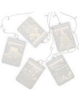 Witraż na okno lampki świąteczne 5 wzorów