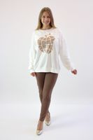 Bawełniana bluza Jabłuszko Kremowa L/XL