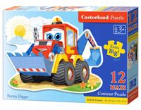Puzzle Castorland 12 elementów 12 MAXI Zabawna koparka